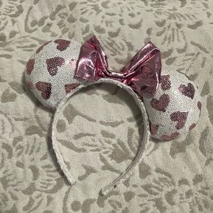 Pink and White Minnie ears